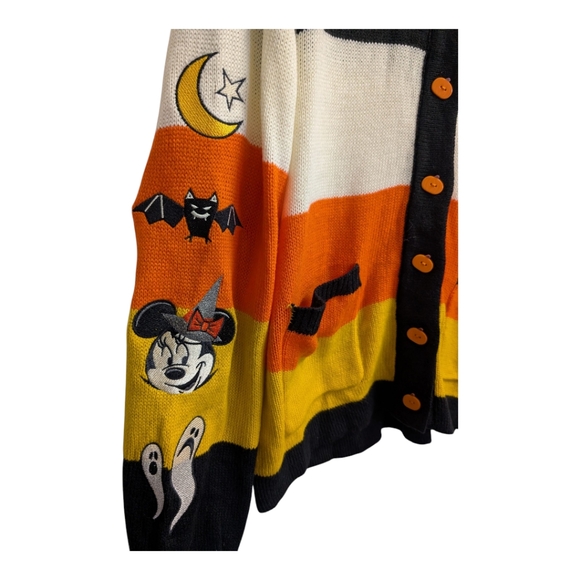 RARE Her Universe hooded Mickey Mouse Halloween candy corn cardigan Size Medium - Picture 3 of 8